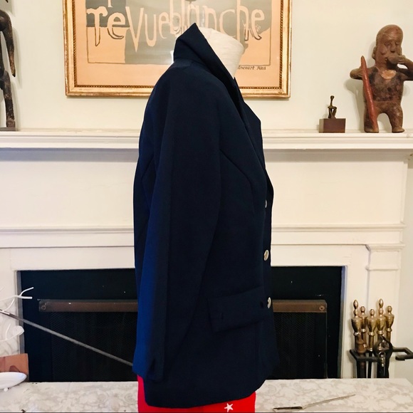 Vintage eighties BFA Classics blue lapel blazer with 3/4 sleeves. Size S. EUC - Picture 6 of 8